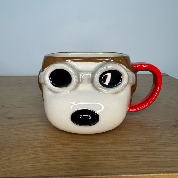 Peanuts Other - 2016 Peanuts Funko Snoopy Dog Face Mug with Goggles and Red Handle